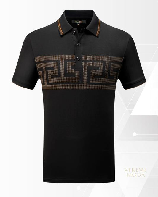 Gio 1.0 greek pattern polo shirt
