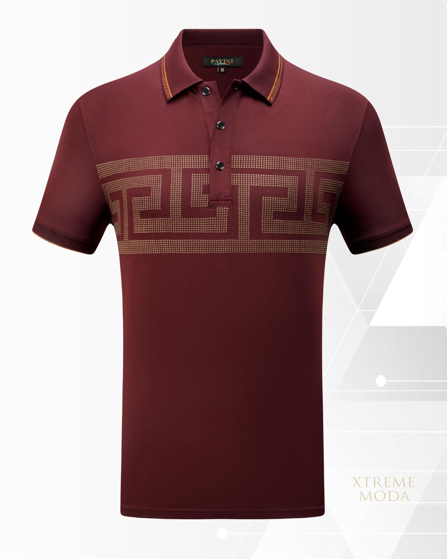 Gio 1.0 greek pattern polo shirt