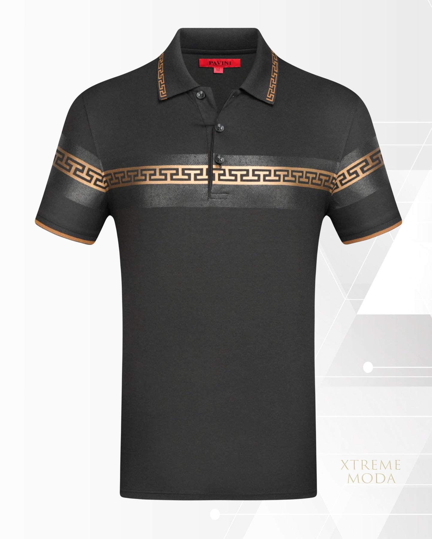 Gio 2.0 greek pattern polo shirt