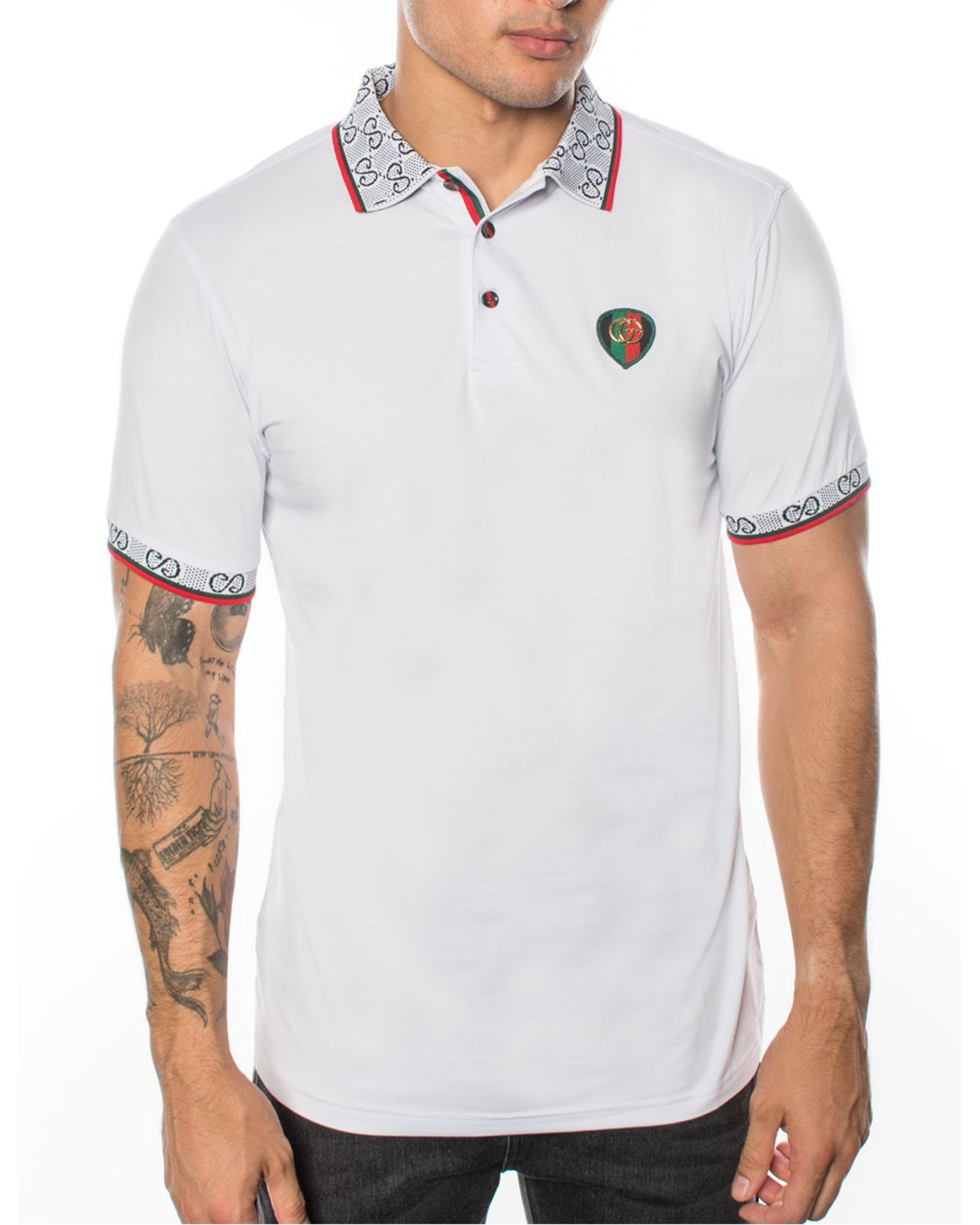 GG gold logo polo shirt