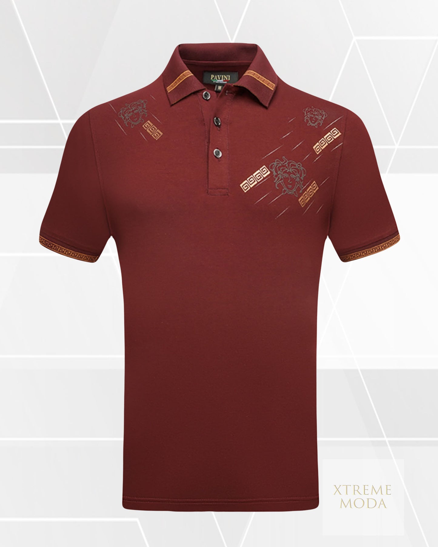 Fashion medusa logo polo shirt