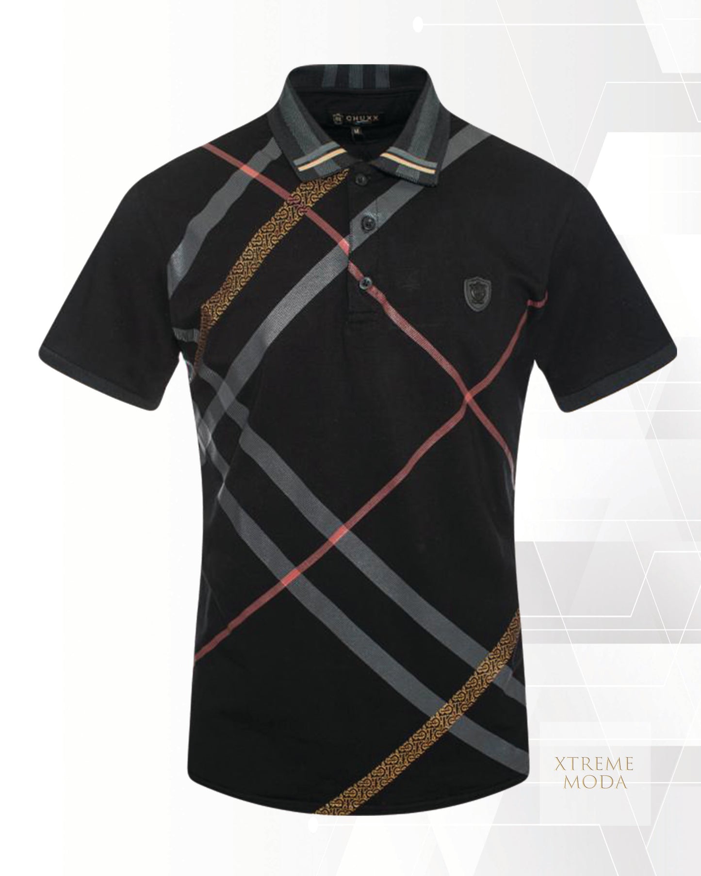 Men's fashion stripes polo shirt