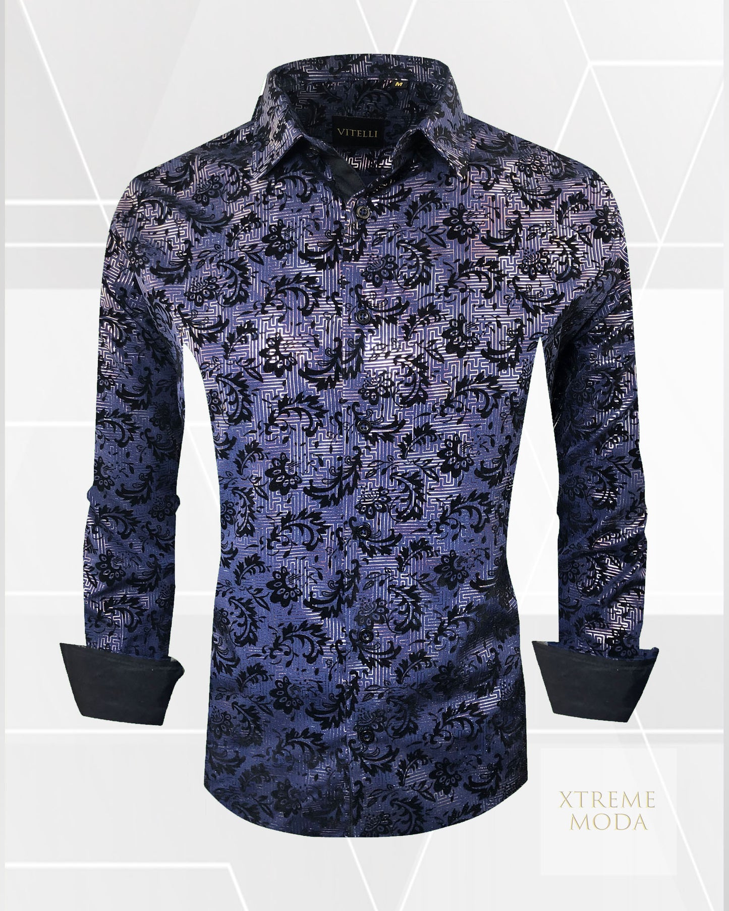 Vitelli regular fit fashion shirt navy