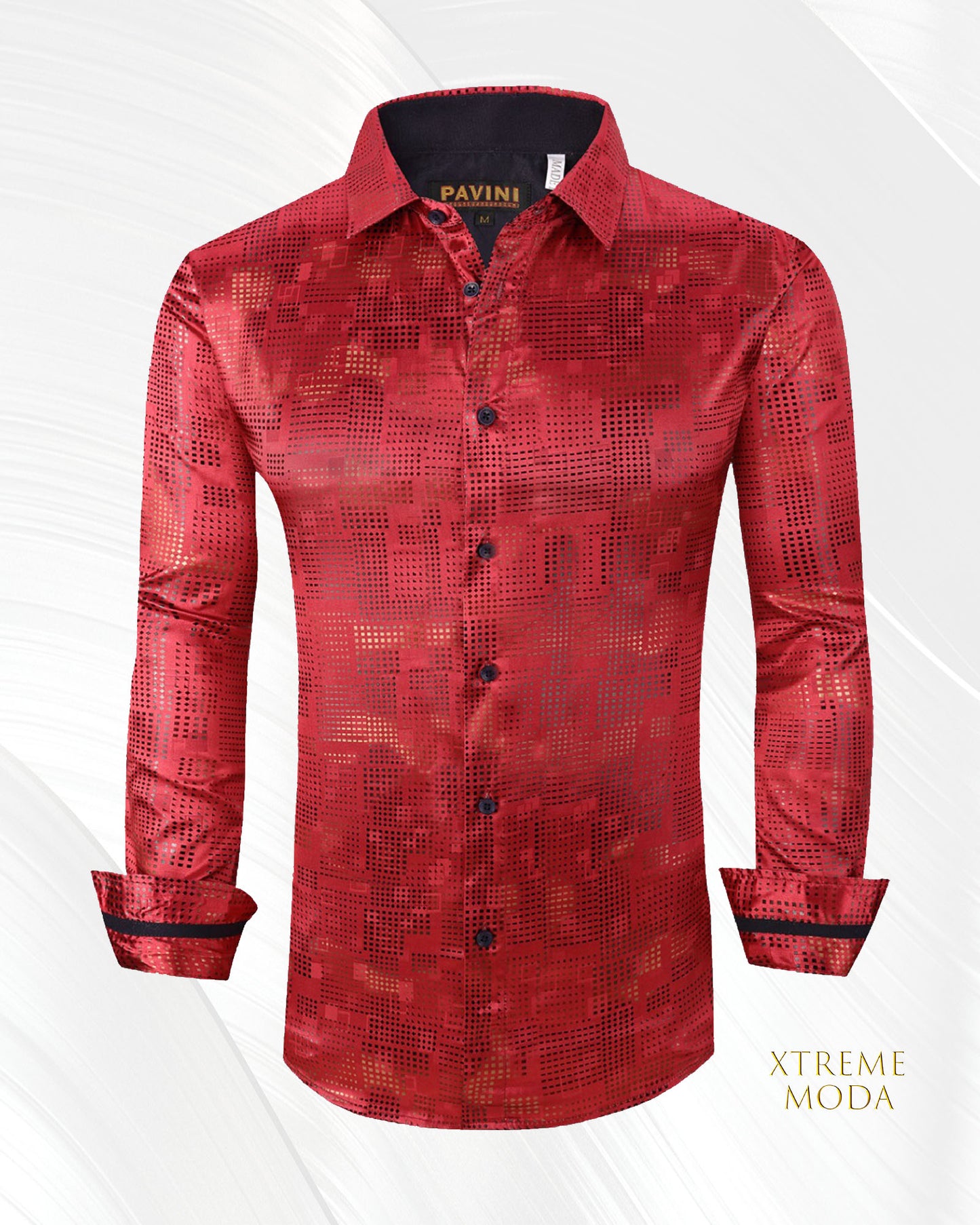 Regular fit fashion print shirt Red