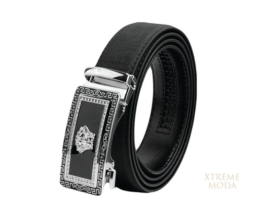 El leon silver buckle automatic fashion belt