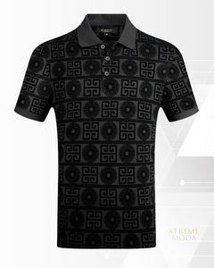 Luca 2.0 greek pattern polo shirt