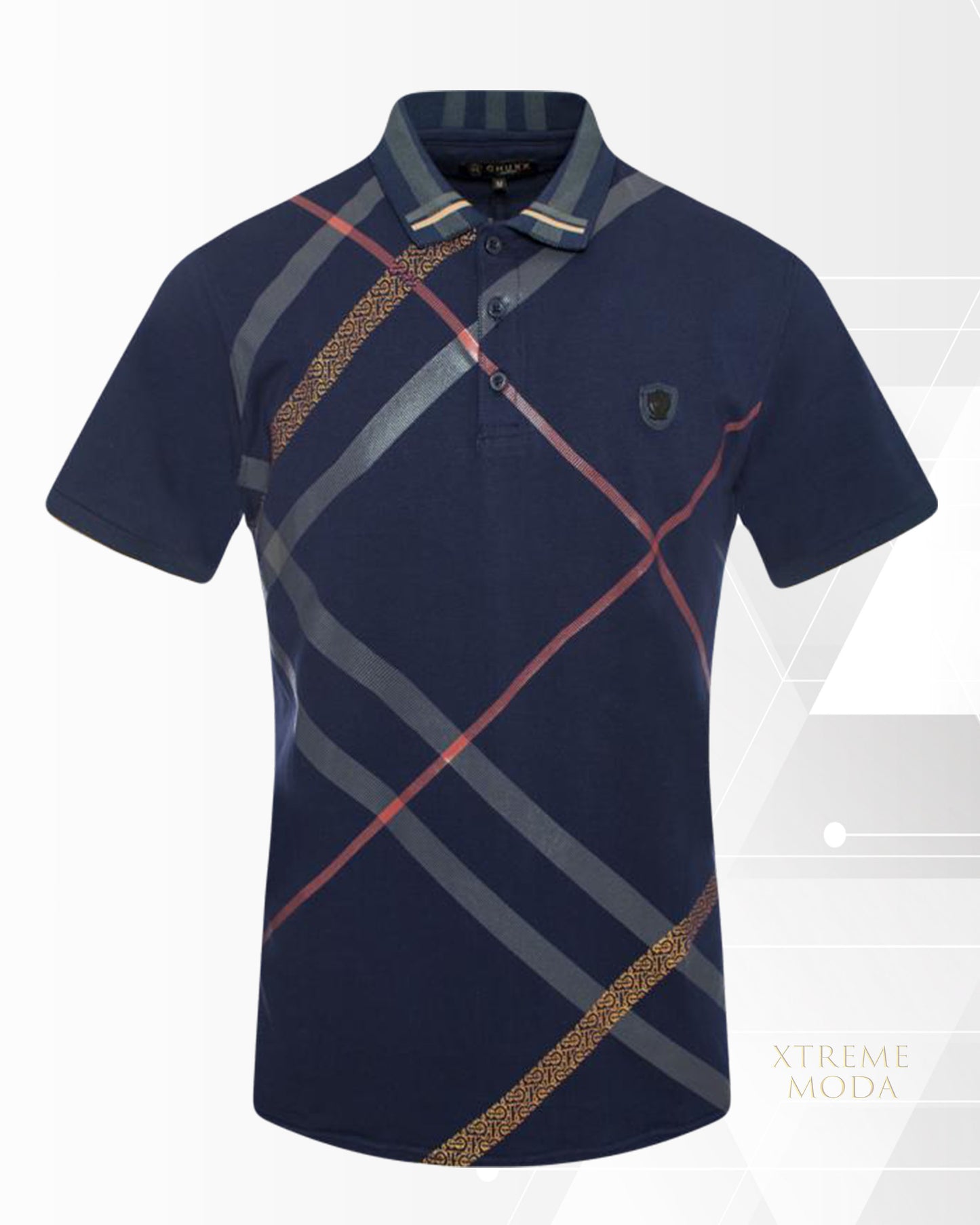 Men's fashion stripes polo shirt