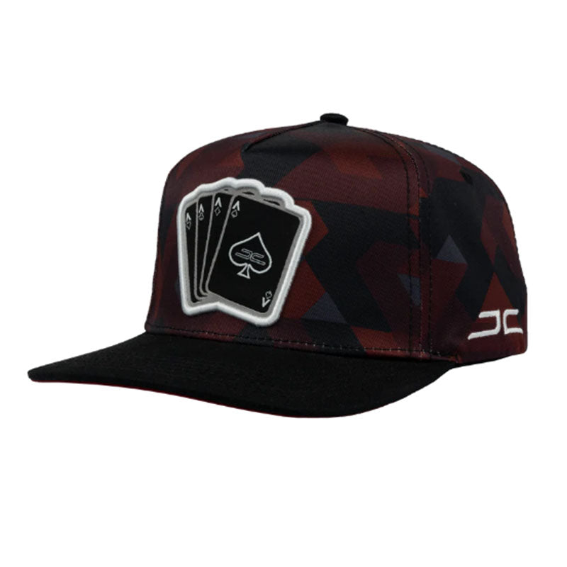 JC POKER CAMO BURGUNDY CAP