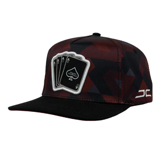 JC POKER CAMO BURGUNDY CAP