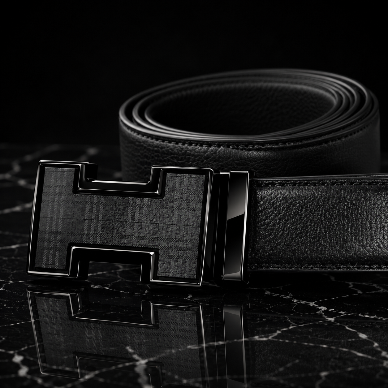 H striped belt