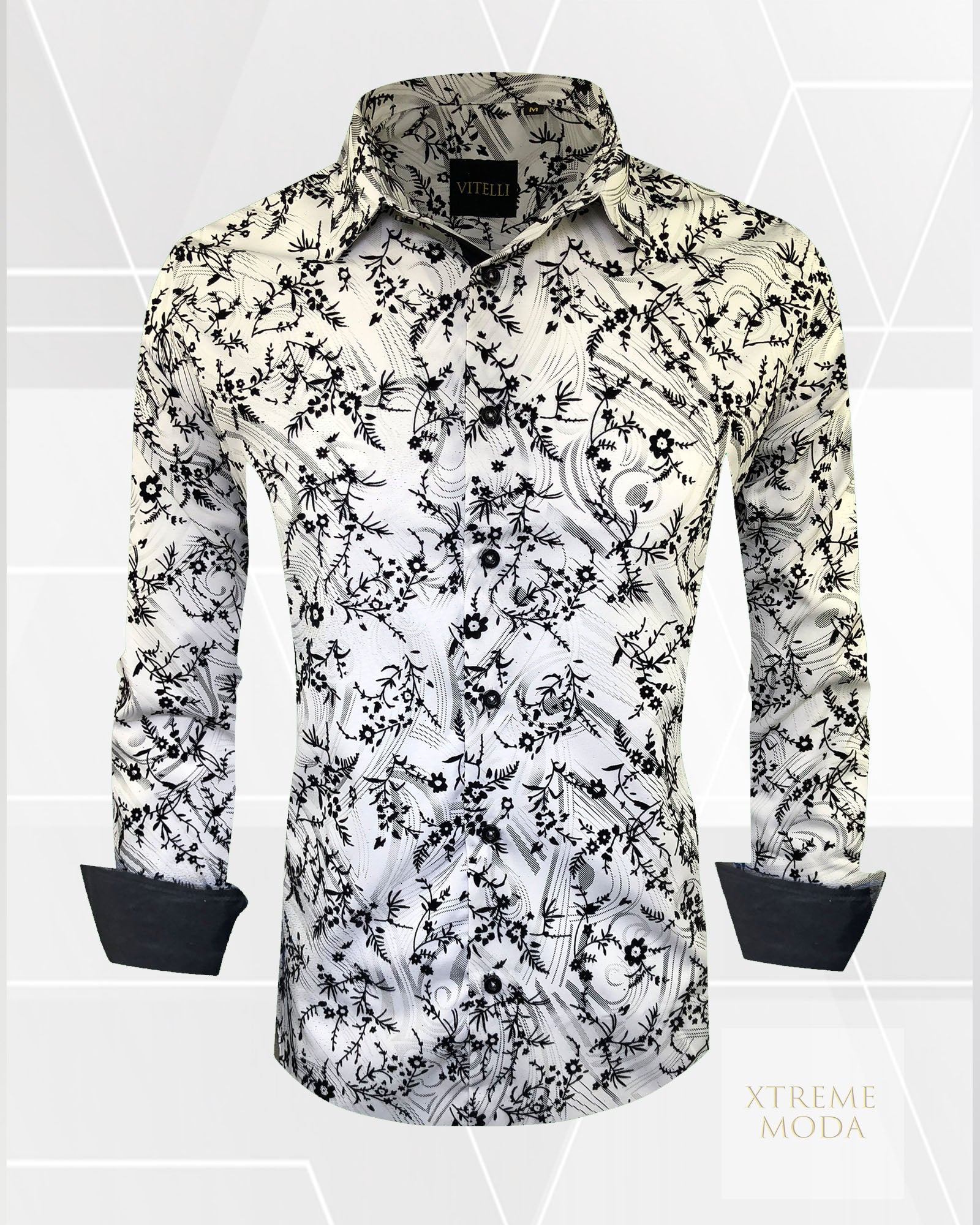 Vitelli regular fit fashion shirt wht