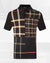 Fashion plaid design polo shirt Blk