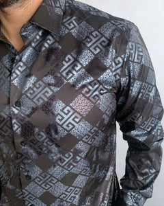 Slim fit Lamasini fashion shirt 4365 Black