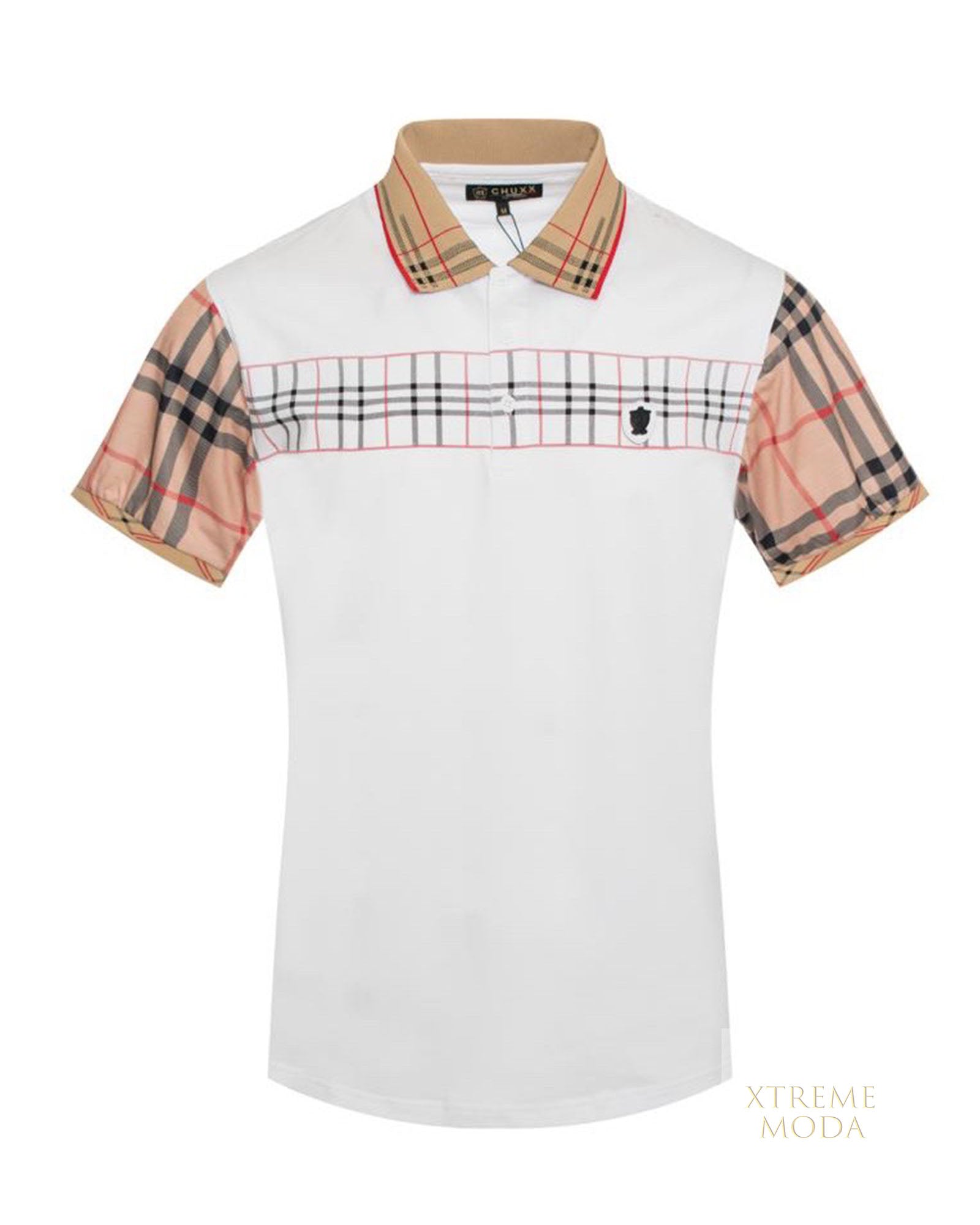 Burberry polo discount plaid collar