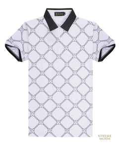 SLIM fit polo shirt  MJP-600 White