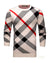 fashion plaid sweater Beige