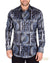 Modern fit Platini super soft shirt FPL7205 BLK/BLUE
