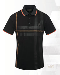Men's fashion stripes polo shirt
