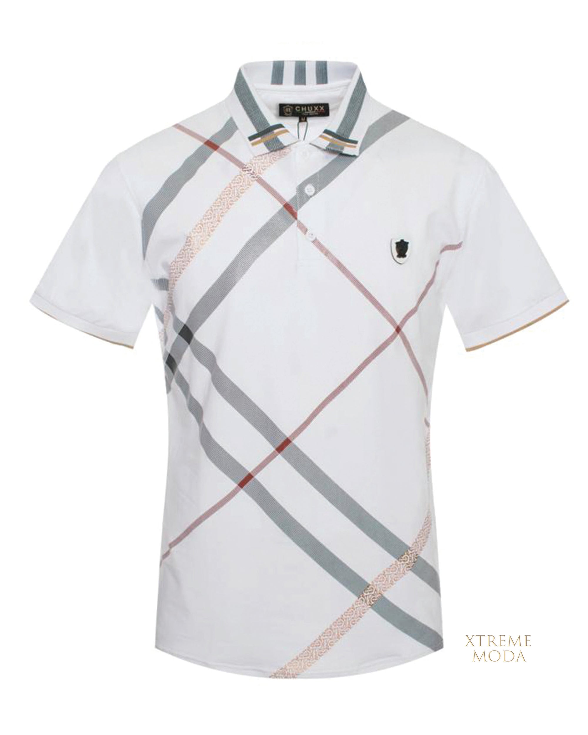 Men's fashion stripes polo shirt