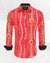 Regular fit baroque print shirt Red