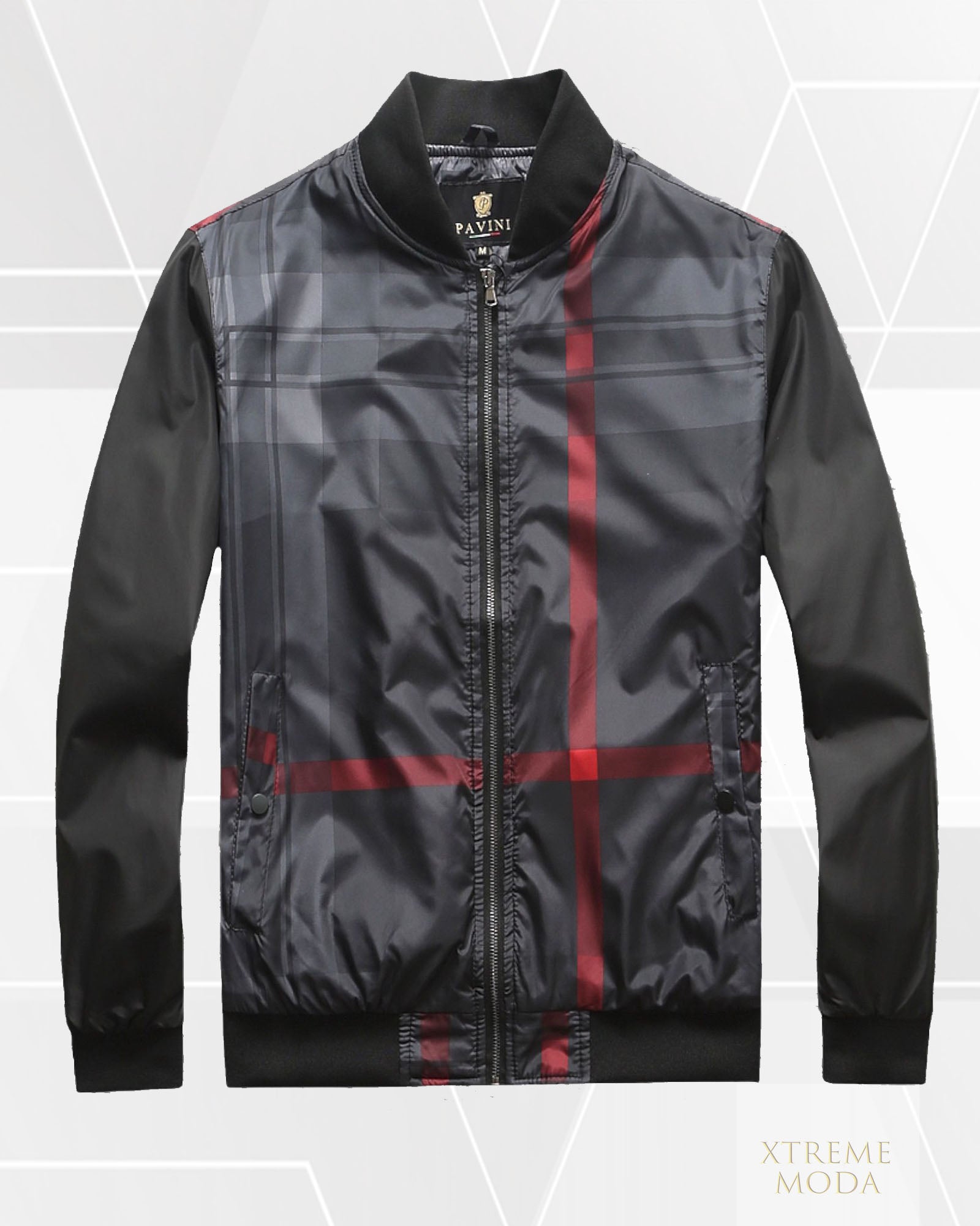 fashion plaid jacket black
