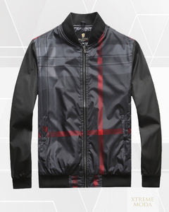 fashion plaid jacket black