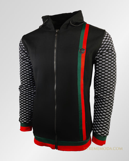 Regular fit Sweatshirt printed sleeves Black