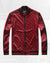 Double ring pattern fashion track jacket red
