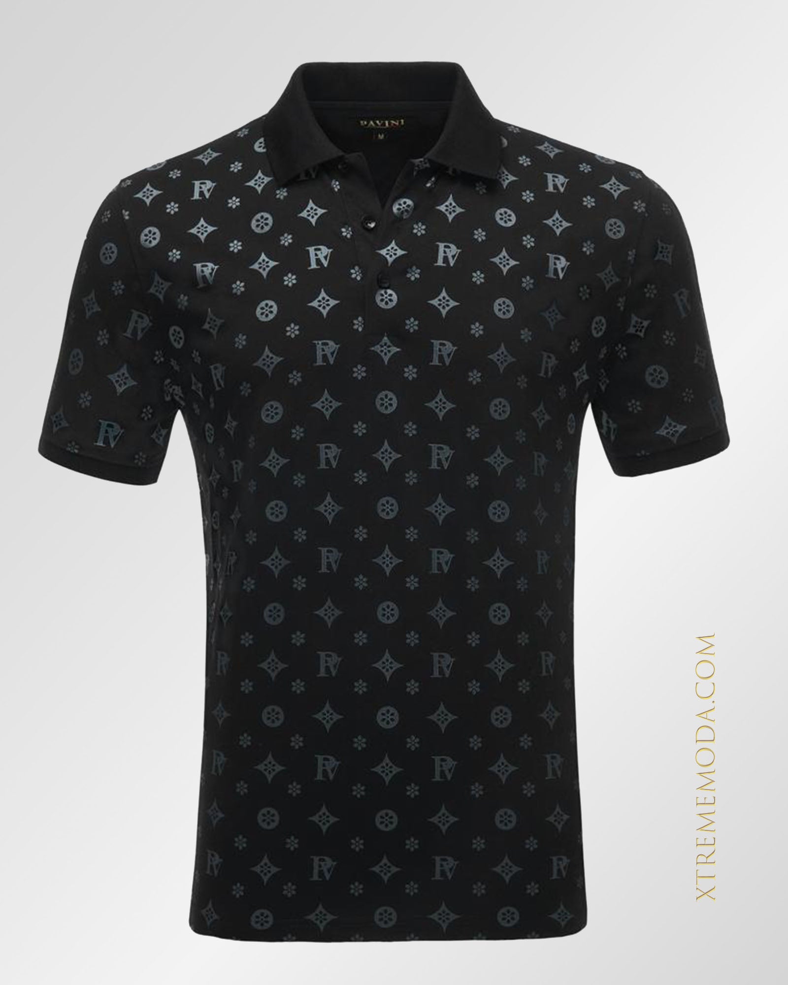 Multi PV logo fashion polo shirt Black