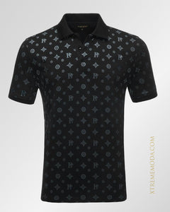 Multi PV logo fashion polo shirt Black