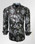 Modern fit Lamasini Fashion shirt 1733 Blk/Silver