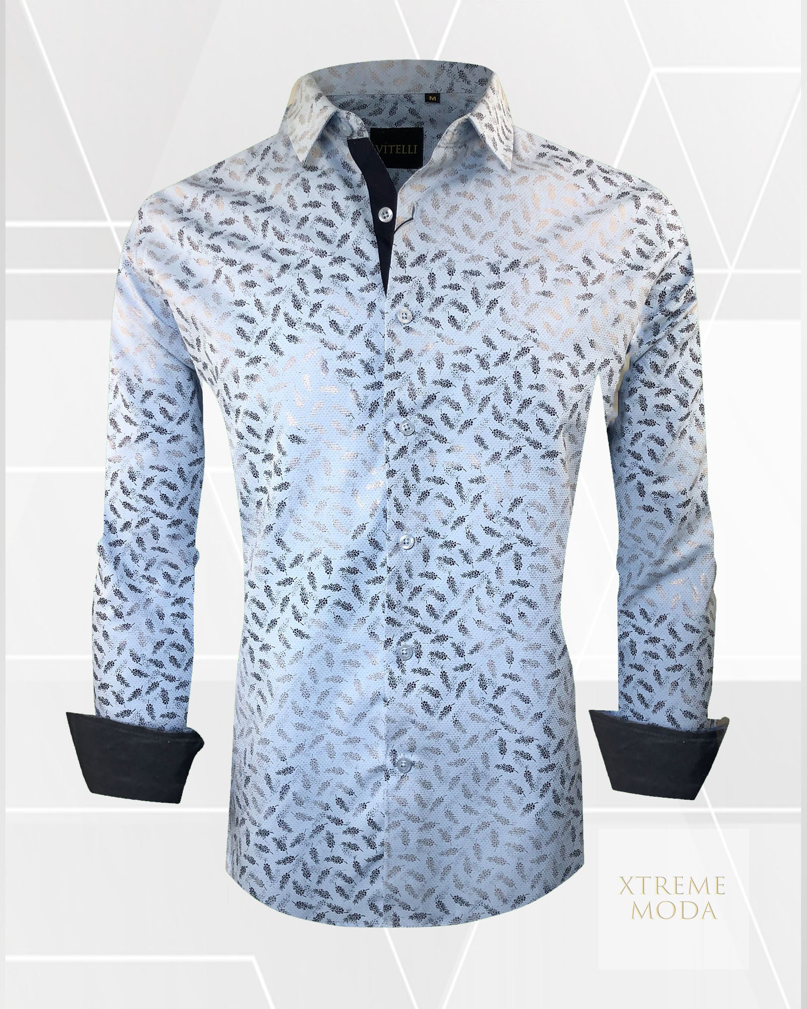 Vitelli modern fit fashion shirt Blue