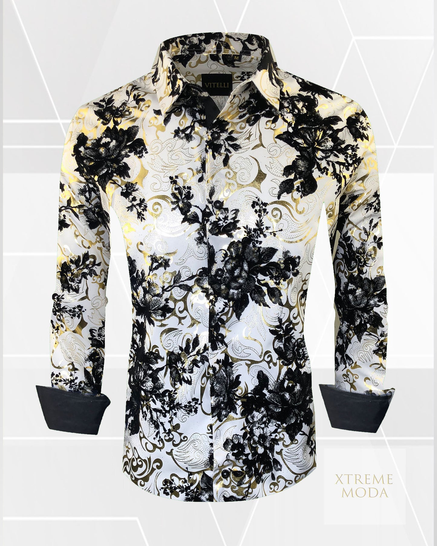Vitelli regular fit fashion shirt White Gold