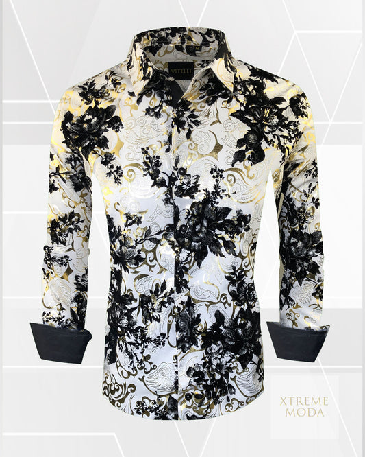 Vitelli regular fit fashion shirt White Gold