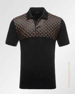 fashion polo shirt Black/Brown