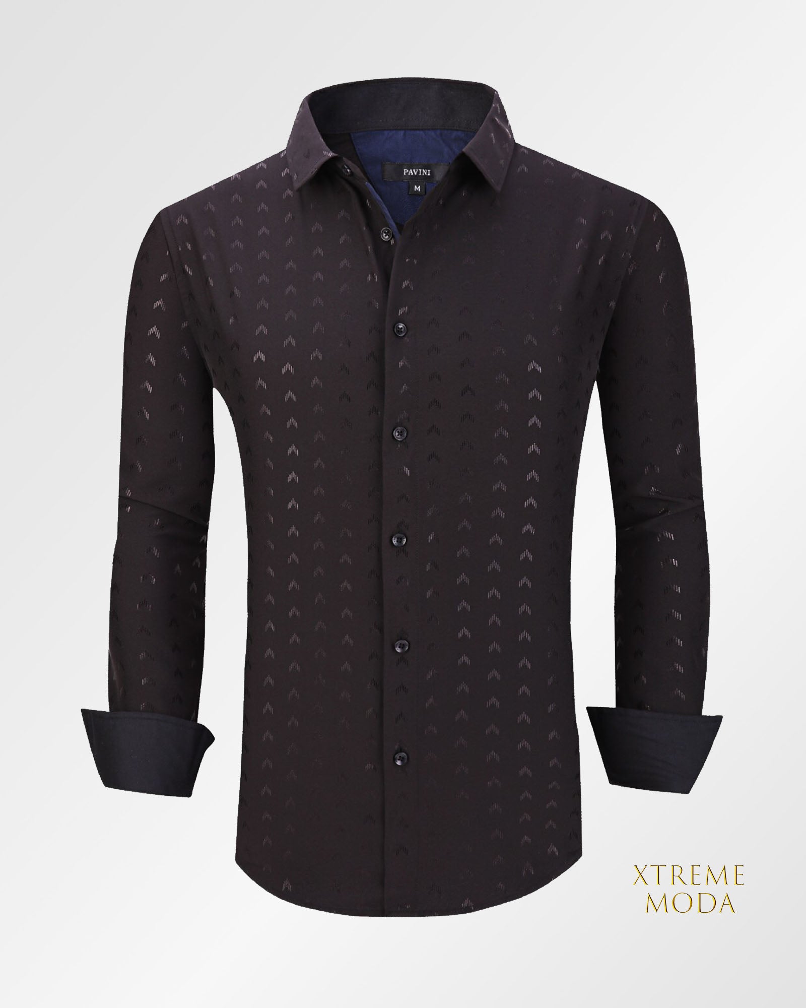 Regular fit fashion print shirt black
