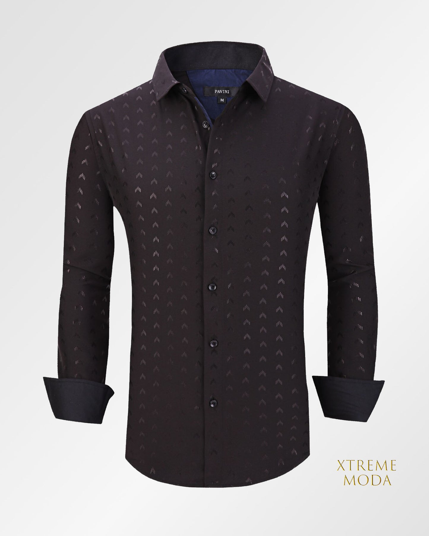Regular fit fashion print shirt black