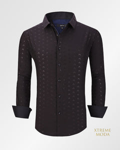 Regular fit fashion print shirt black