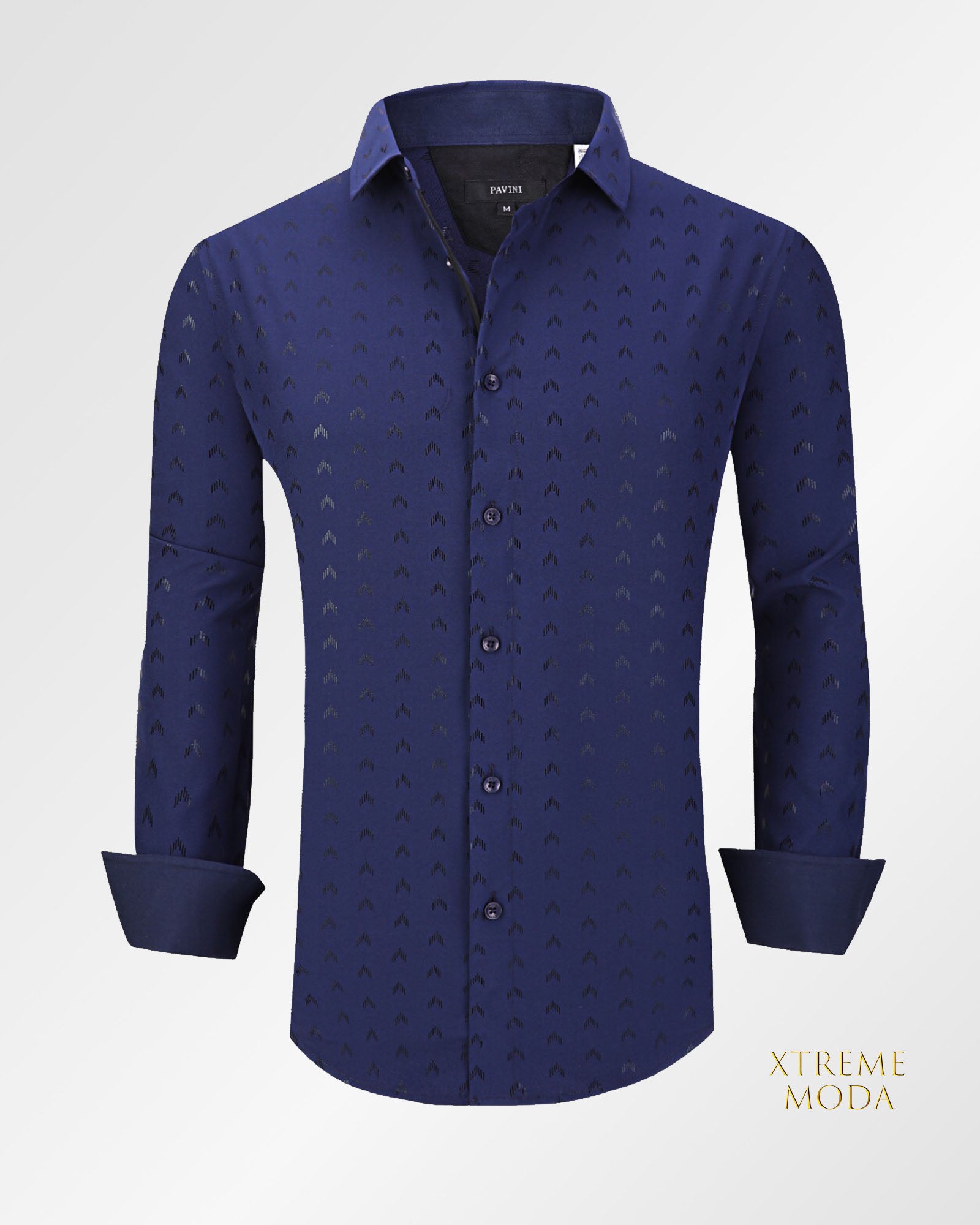 Regular fit fashion print shirt blue