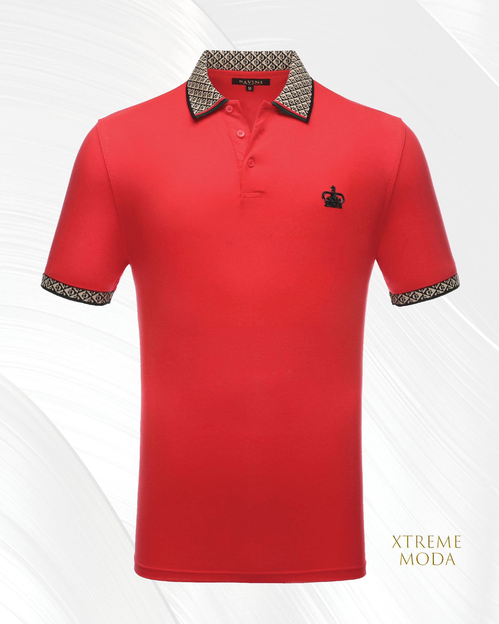 Crown logo fashion polo shirt Red