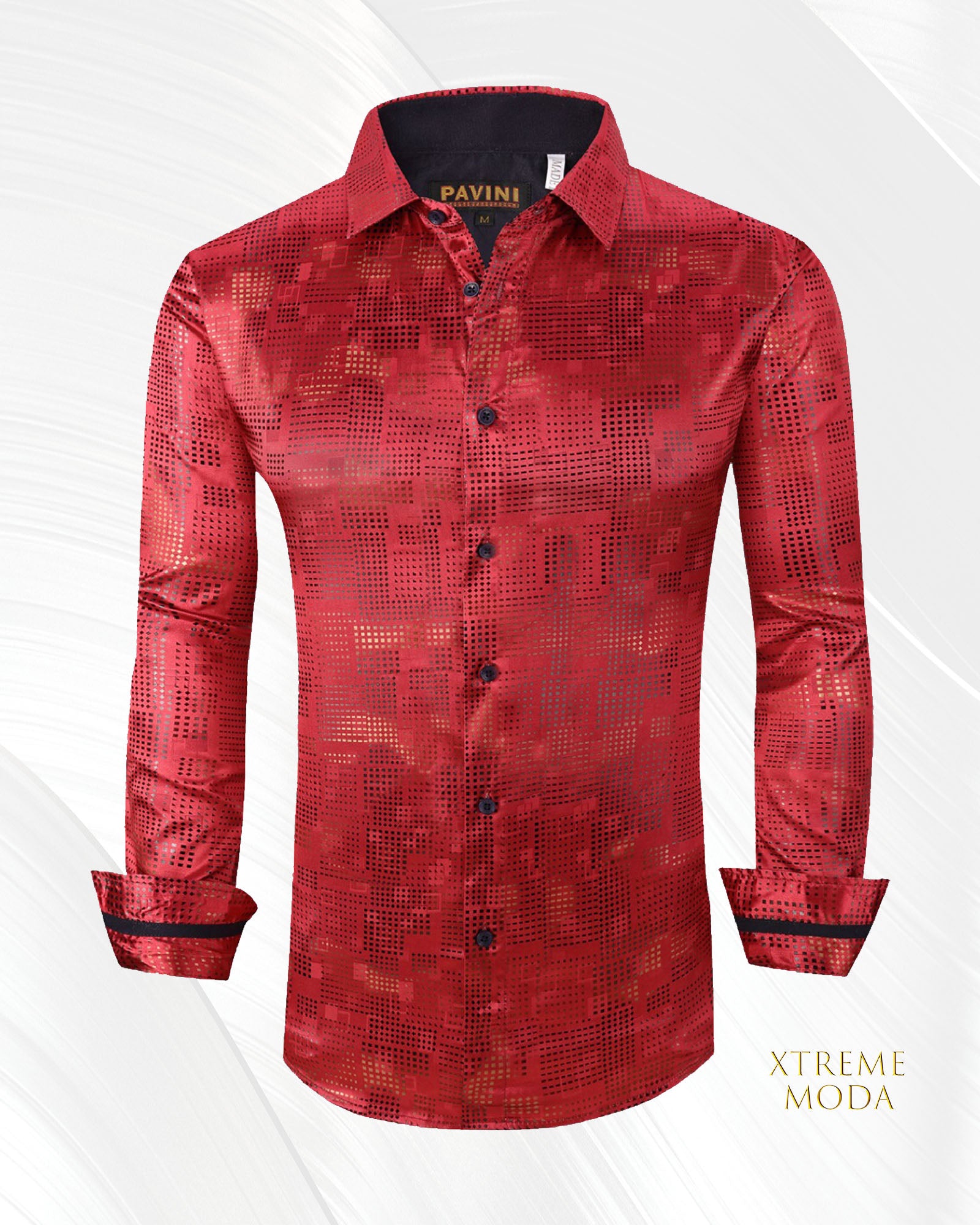 Regular fit fashion print shirt Red