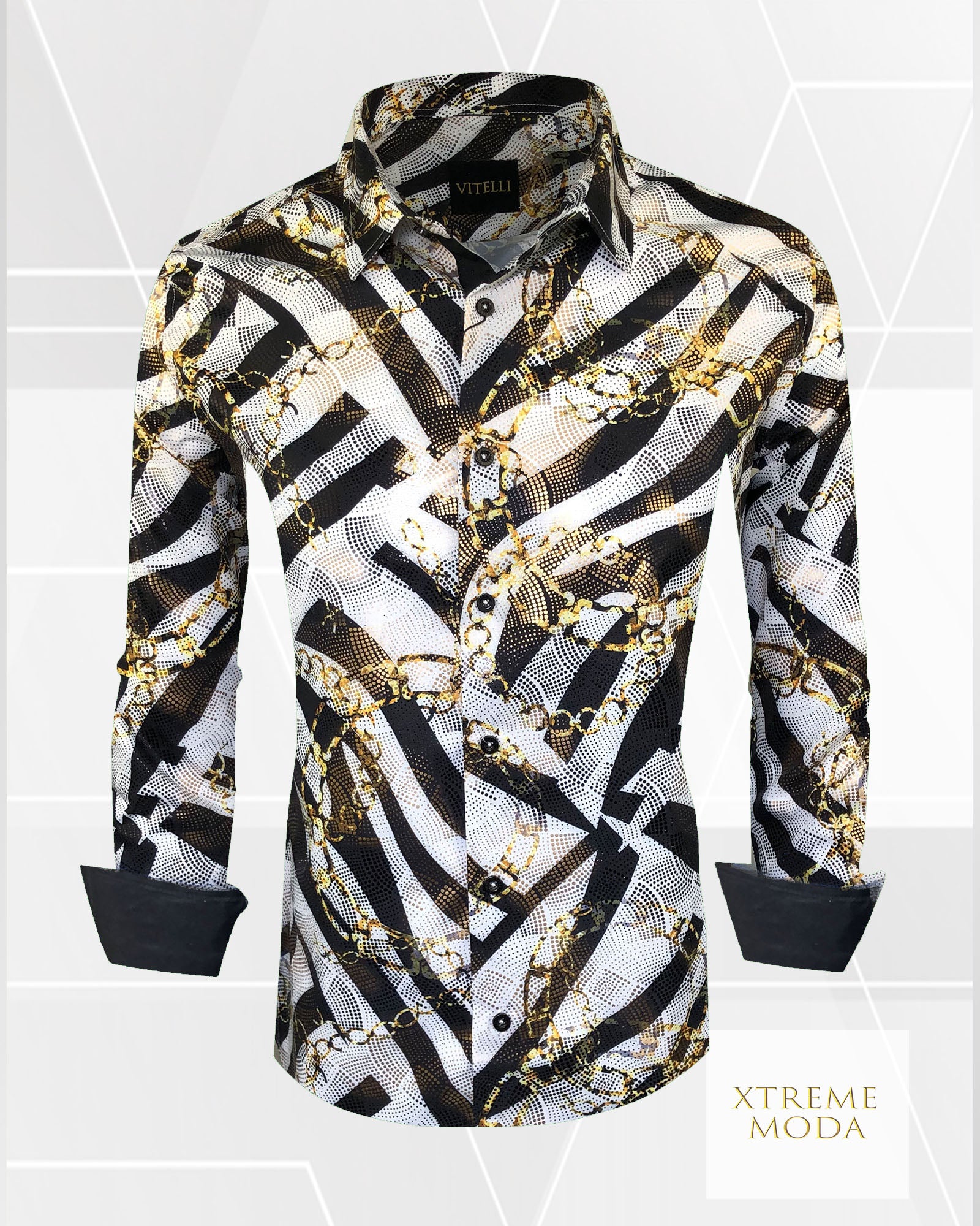 Vitelli regular fit fashion shirt wht