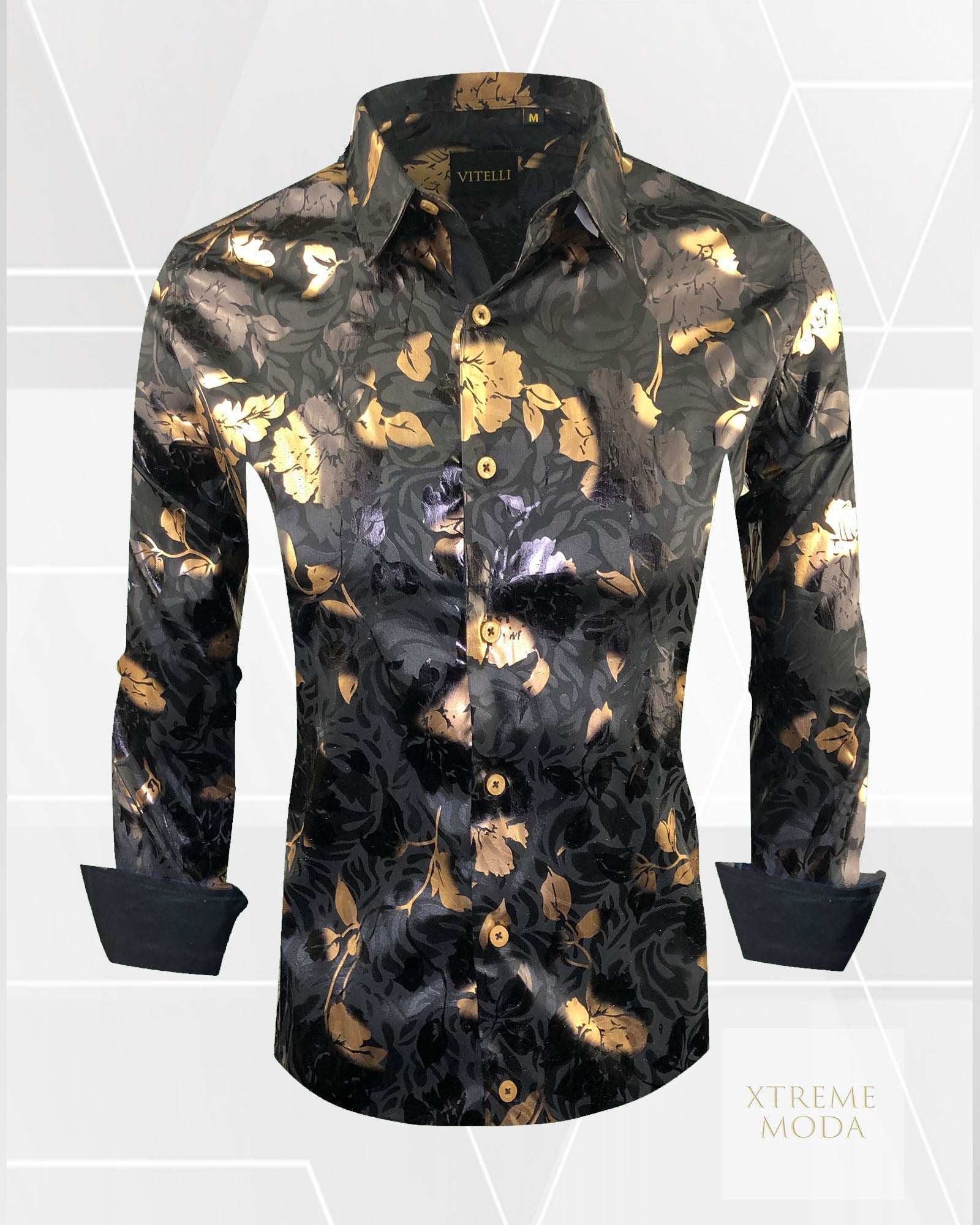 Vitelli regular fit fashion shirt Blk