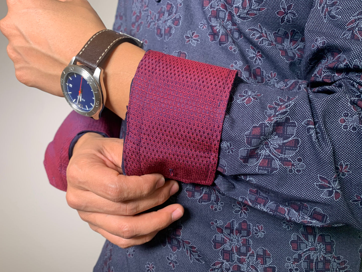 slim fit stretch dress shirt 1002 navy