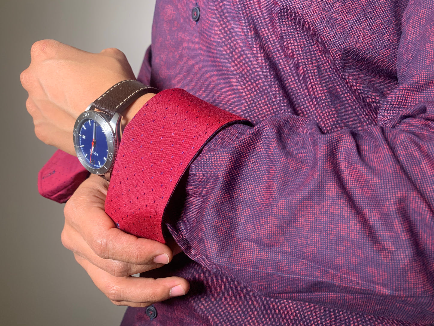 slim fit stretch dress shirt vt 1001 burg.