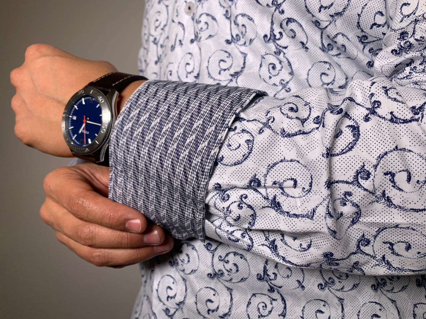 slim fit stretch dress shirt vt 1004 WHT