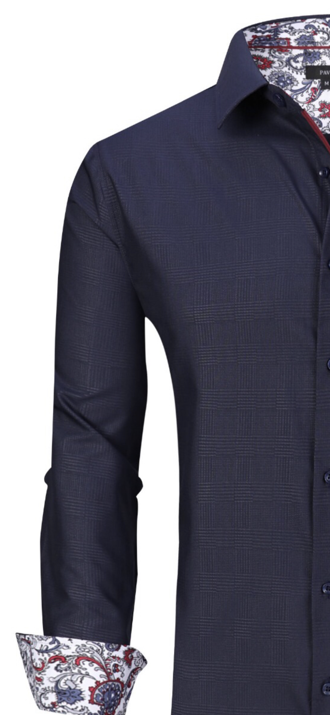 Pavini  fashion shirt LS019-027 navy