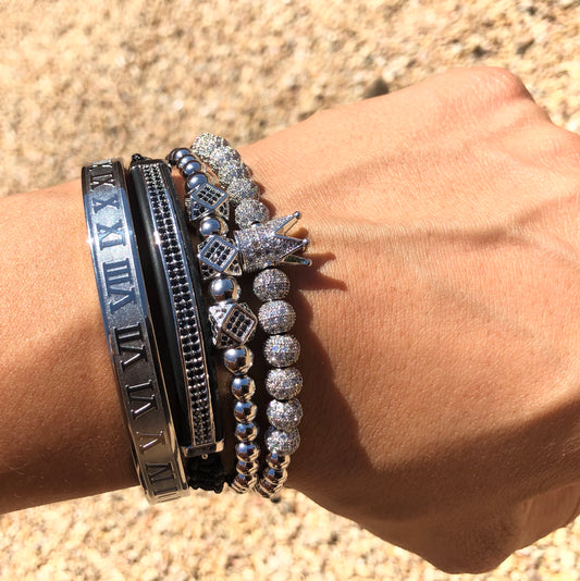 The king's bracelet silver 4 pcs
