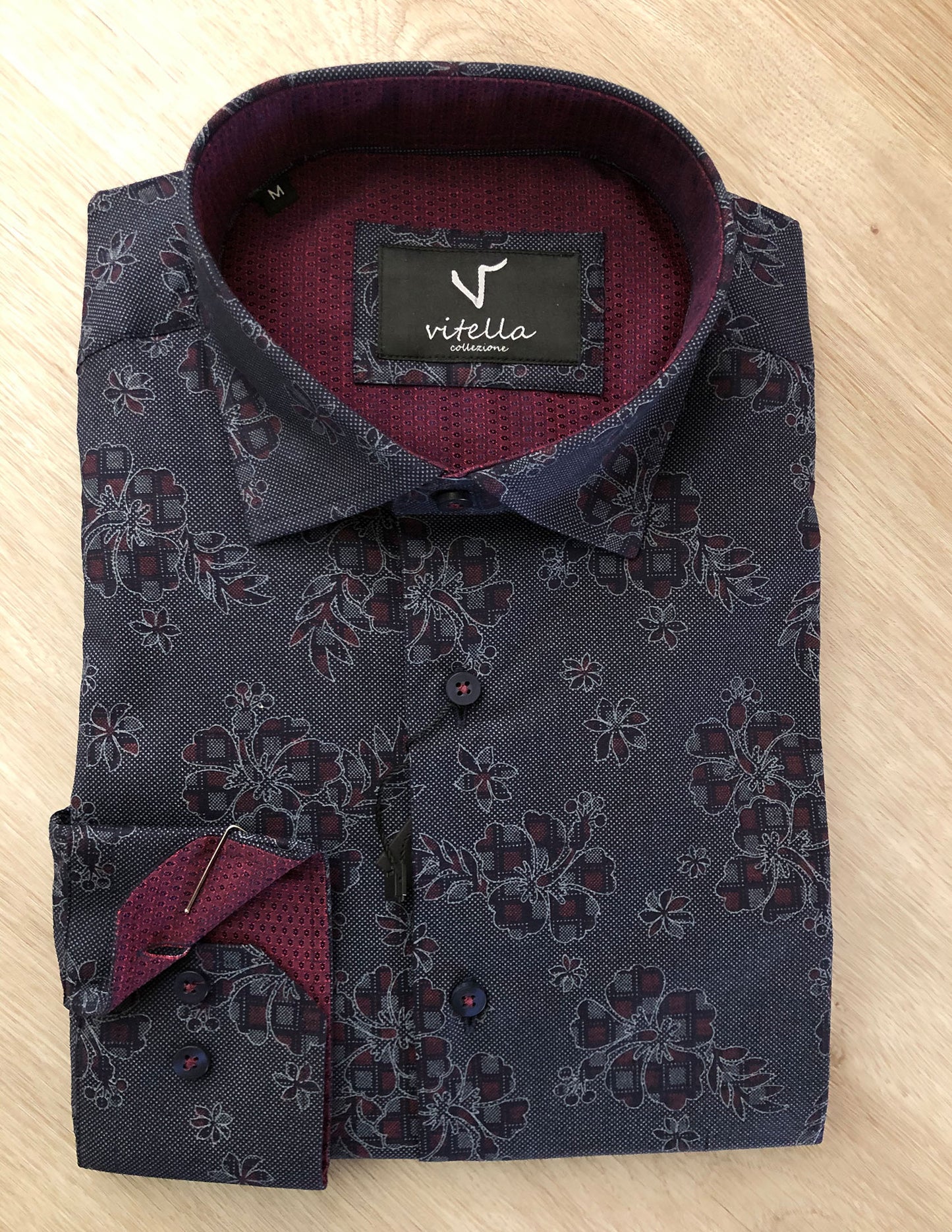 slim fit stretch dress shirt 1002 navy