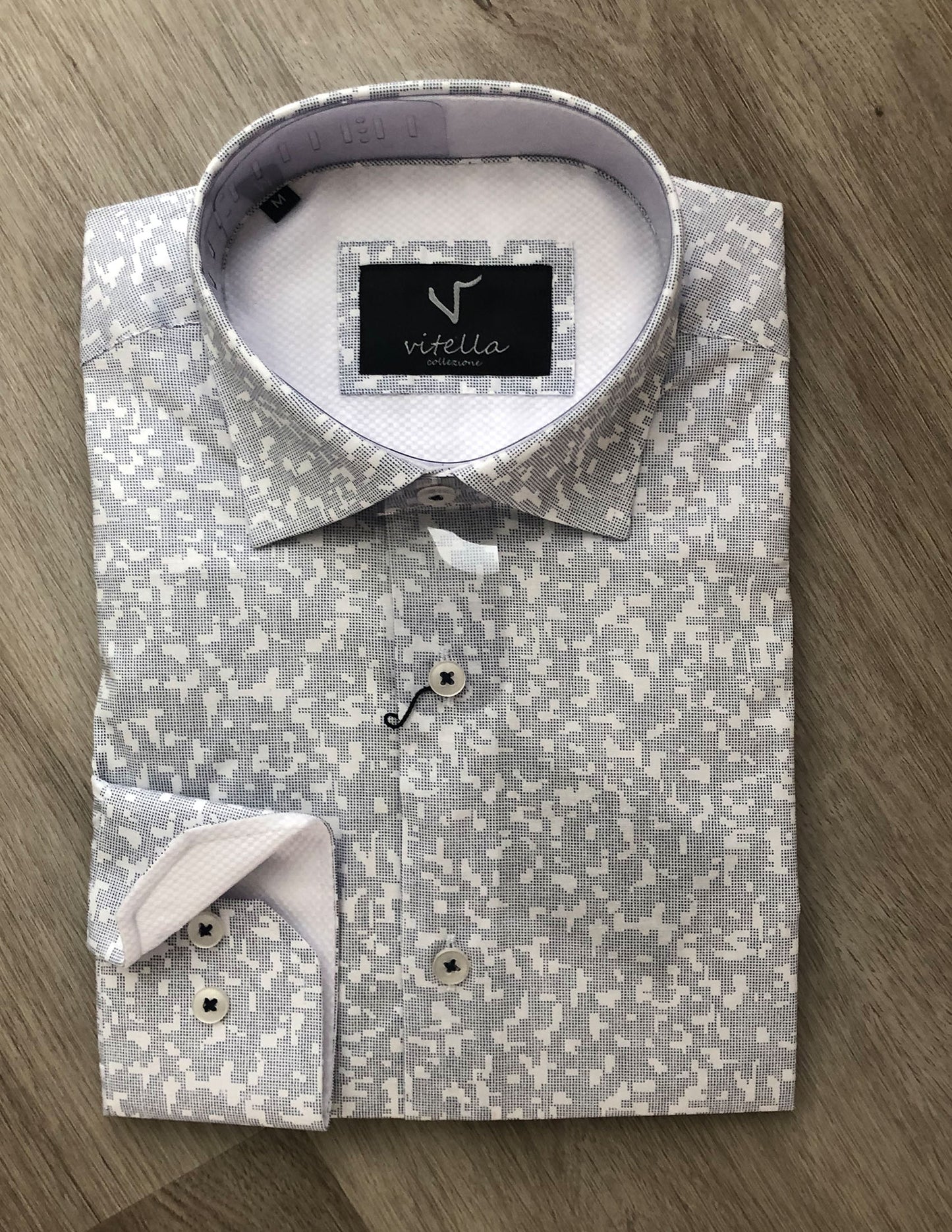 slim fit stretch dress shirt vt 1003 wht